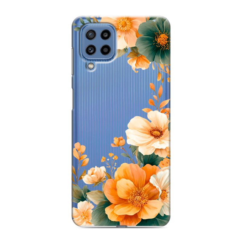 Силиконовый чехол на Samsung Galaxy M32 с принтом Цветы принт Силиконовый чехол на Samsung Galaxy M32 с принтом Цветы принт