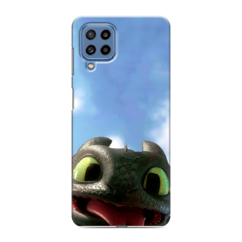 Силиконовый противоударный чехол на Samsung Galaxy M32 с принтом Как приручить дракона Силиконовый противоударный чехол на Samsung Galaxy M32 с принтом Как приручить дракона