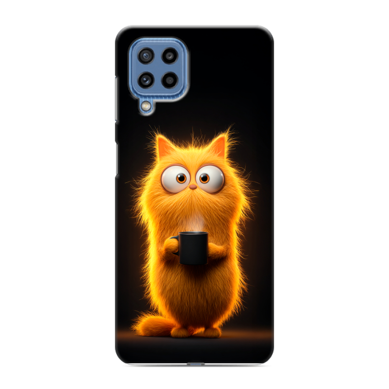 Силиконовый чехол на Samsung Galaxy M32 с принтом Смешной кот Силиконовый чехол на Samsung Galaxy M32 с принтом Смешной кот