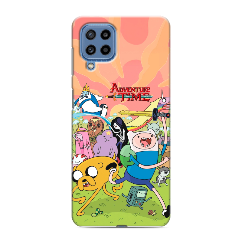 Силиконовый противоударный чехол на Samsung Galaxy M32 с принтом Adventure time Время приключений Силиконовый противоударный чехол на Samsung Galaxy M32 с принтом Adventure time Время приключений