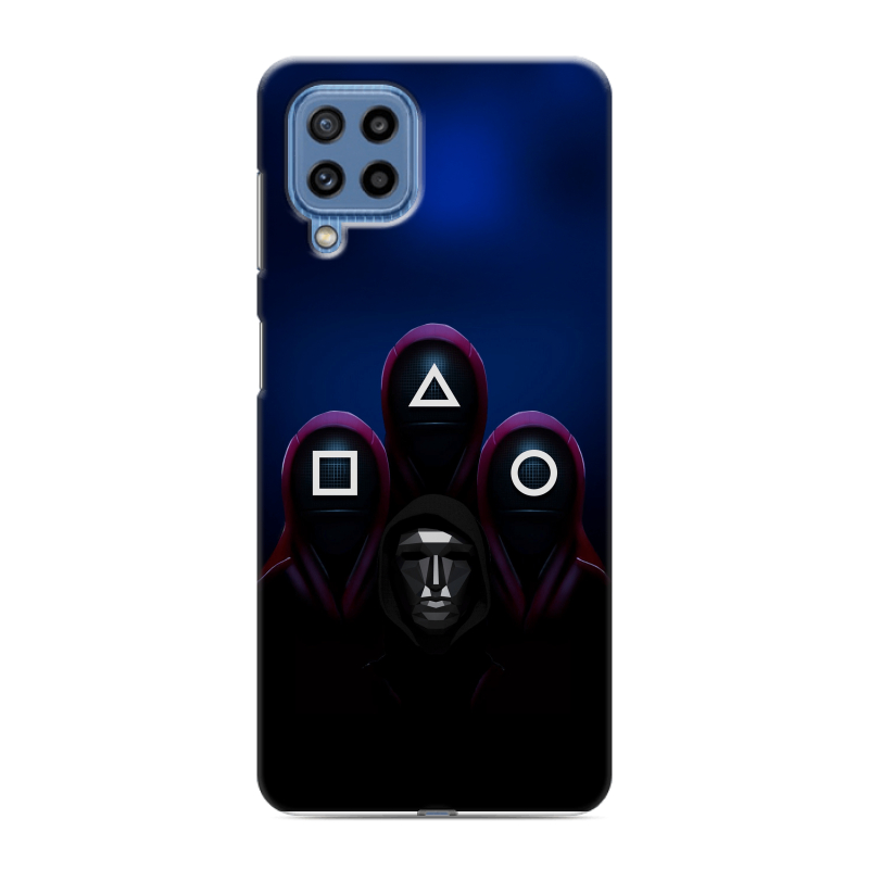 Силиконовый противоударный чехол на Samsung Galaxy M32 с принтом Игра Кальмара Силиконовый противоударный чехол на Samsung Galaxy M32 с принтом Игра Кальмара