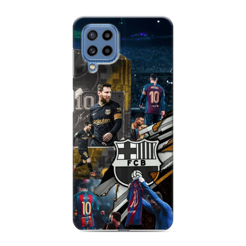 Силиконовый чехол на Samsung Galaxy M32 с принтом Messi Barcelona Силиконовый чехол на Samsung Galaxy M32 с принтом Messi Barcelona