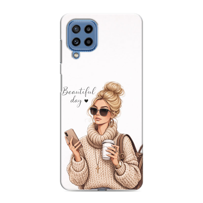 Силиконовый чехол на Samsung Galaxy M32 с принтом женский Силиконовый чехол на Samsung Galaxy M32 с принтом женский