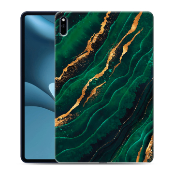 Силиконовый противоударный чехол на планшета Huawei MatePad Pro 10.8 (2021) с принтом Мрамор зеленое золото Силиконовый противоударный чехол на планшета Huawei MatePad Pro 10.8 (2021) с принтом Мрамор зеленое золото