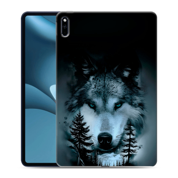 Силиконовый противоударный чехол на планшета Huawei MatePad Pro 10.8 (2021) с принтом Лесной волк