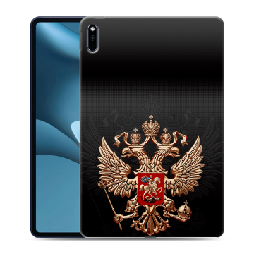 Силиконовый противоударный чехол на планшета Huawei MatePad Pro 10.8 (2021) с принтом Герб России Силиконовый противоударный чехол на планшета Huawei MatePad Pro 10.8 (2021) с принтом Герб России