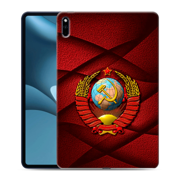 Силиконовый противоударный чехол на планшета Huawei MatePad Pro 10.8 (2021) с принтом Герб СССР Силиконовый противоударный чехол на планшета Huawei MatePad Pro 10.8 (2021) с принтом Герб СССР