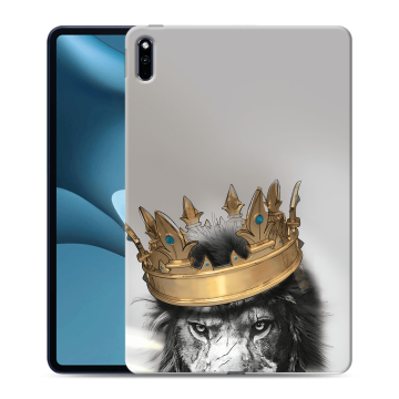 Силиконовый противоударный чехол на планшета Huawei MatePad Pro 10.8 (2021) с принтом Лев с короной