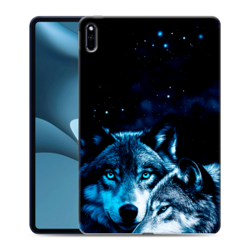 Силиконовый противоударный чехол на планшета Huawei MatePad Pro 10.8 (2021) с принтом Волки