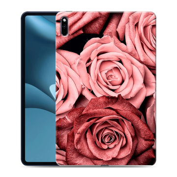 Силиконовый противоударный чехол на планшета Huawei MatePad Pro 10.8 (2021) с принтом Цветы розы