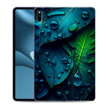 Силиконовый противоударный чехол на планшета Huawei MatePad Pro 10.8 (2021) с принтом Листья