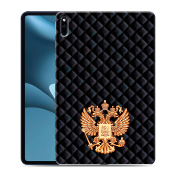 Силиконовый противоударный чехол на Huawei MatePad Pro 10.8 (2021) с принтом Герб России принт