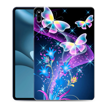 Силиконовый противоударный чехол на Huawei MatePad Pro 10.8 (2021) с принтом Бабочки