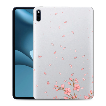 Силиконовый противоударный чехол на Huawei MatePad Pro 10.8 (2021) с принтом Ветка сакуры Силиконовый противоударный чехол на Huawei MatePad Pro 10.8 (2021) с принтом Ветка сакуры