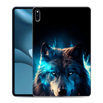 Силиконовый противоударный чехол на Huawei MatePad Pro 10.8 (2021) с принтом Волк ночной Силиконовый противоударный чехол на Huawei MatePad Pro 10.8 (2021) с принтом Волк ночной