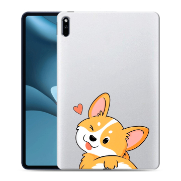 Силиконовый противоударный чехол на Huawei MatePad Pro 10.8 (2021) с принтом Корги Силиконовый противоударный чехол на Huawei MatePad Pro 10.8 (2021) с принтом Корги