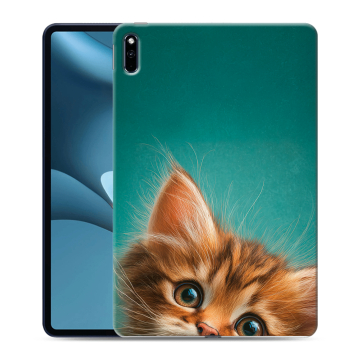 Силиконовый противоударный чехол на Huawei MatePad Pro 10.8 (2021) с принтом котенок