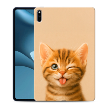 Силиконовый противоударный чехол на Huawei MatePad Pro 10.8 (2021) с принтом котенок