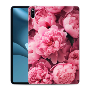 Силиконовый противоударный чехол на Huawei MatePad Pro 10.8 (2021) с принтом цветы пионы Силиконовый противоударный чехол на Huawei MatePad Pro 10.8 (2021) с принтом цветы пионы