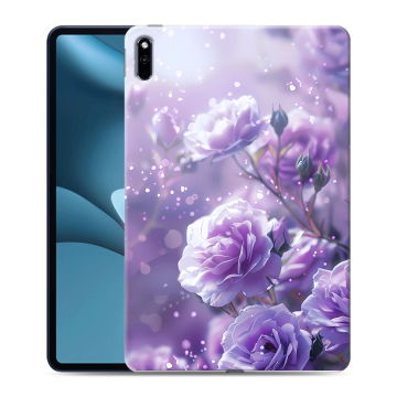 Силиконовый противоударный чехол на Huawei MatePad Pro 10.8 (2021) с принтом Розы цветы