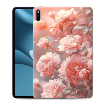 Силиконовый противоударный чехол на Huawei MatePad Pro 10.8 (2021) с принтом Розовые розы Силиконовый противоударный чехол на Huawei MatePad Pro 10.8 (2021) с принтом Розовые розы