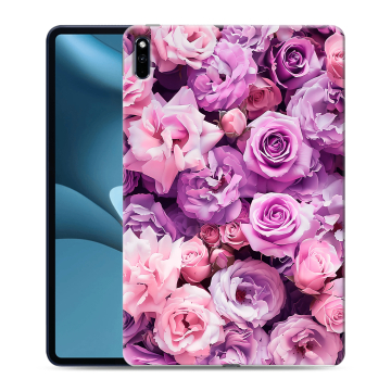 Силиконовый противоударный чехол на Huawei MatePad Pro 10.8 (2021) с принтом лавандовые розы