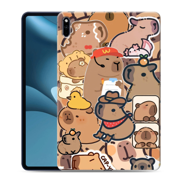 Силиконовый противоударный чехол на Huawei MatePad Pro 10.8 (2021) с принтом капибара