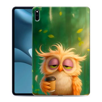 Силиконовый противоударный чехол на Huawei MatePad Pro 10.8 (2021) с принтом сова