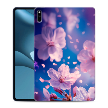 Силиконовый противоударный чехол на Huawei MatePad Pro 10.8 (2021) с принтом цветы бабочки Силиконовый противоударный чехол на Huawei MatePad Pro 10.8 (2021) с принтом цветы бабочки