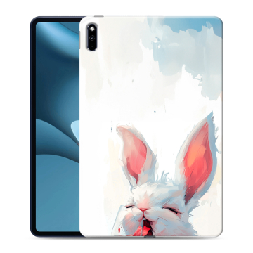 Силиконовый противоударный чехол на Huawei MatePad Pro 10.8 (2021) с принтом кролик зайчик Силиконовый противоударный чехол на Huawei MatePad Pro 10.8 (2021) с принтом кролик зайчик