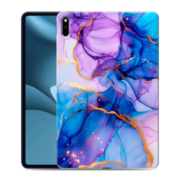 Силиконовый противоударный чехол на Huawei MatePad Pro 10.8 (2021) с принтом синий мрамор