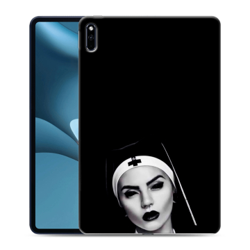 Силиконовый противоударный чехол на Huawei MatePad Pro 10.8 (2021) с принтом монашка Силиконовый противоударный чехол на Huawei MatePad Pro 10.8 (2021) с принтом монашка