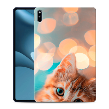 Силиконовый противоударный чехол на Huawei MatePad Pro 10.8 (2021) с принтом котик Силиконовый противоударный чехол на Huawei MatePad Pro 10.8 (2021) с принтом котик