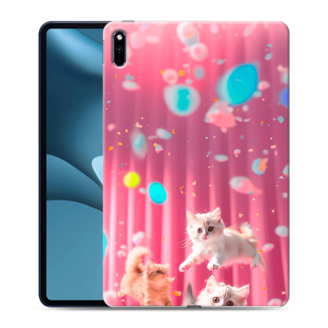 Силиконовый противоударный чехол на Huawei MatePad Pro 10.8 (2021) с принтом милые котики