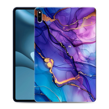 Силиконовый противоударный чехол на Huawei MatePad Pro 10.8 (2021) с принтом синий мрамор Силиконовый противоударный чехол на Huawei MatePad Pro 10.8 (2021) с принтом синий мрамор