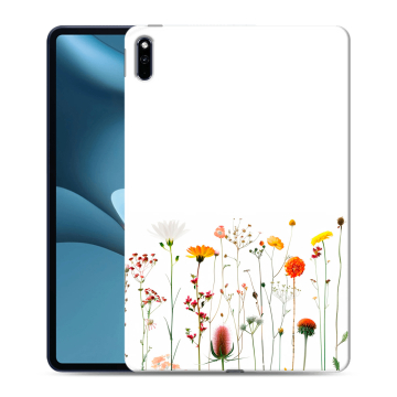 Силиконовый противоударный чехол на Huawei MatePad Pro 10.8 (2021) с принтом цветы Силиконовый противоударный чехол на Huawei MatePad Pro 10.8 (2021) с принтом цветы