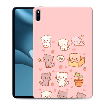 Силиконовый противоударный чехол на Huawei MatePad Pro 10.8 (2021) с принтом Hello Kitty Хелоу Кити