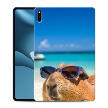 Силиконовый противоударный чехол на Huawei MatePad Pro 10.8 (2021) с принтом Капибара