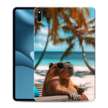 Силиконовый противоударный чехол на Huawei MatePad Pro 10.8 (2021) с принтом Капибара