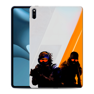 Силиконовый противоударный чехол на Huawei MatePad Pro 10.8 (2021) с принтом Контер страйк Counter strike