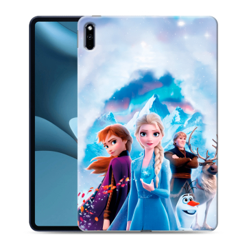Силиконовый противоударный чехол на Huawei MatePad Pro 10.8 (2021) с принтом Холодное сердце Frozen