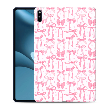 Силиконовый противоударный чехол на Huawei MatePad Pro 10.8 (2021) с принтом Розовые бантики