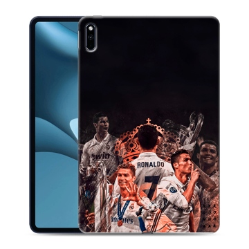 Силиконовый противоударный чехол на Huawei MatePad Pro 10.8 (2021) с принтом Реал Роналдо Real Ronaldo Силиконовый противоударный чехол на Huawei MatePad Pro 10.8 (2021) с принтом Реал Роналдо Real Ronaldo