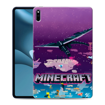 Силиконовый противоударный чехол на Huawei MatePad Pro 10.8 (2021) с принтом Майнкрафт Minecraft