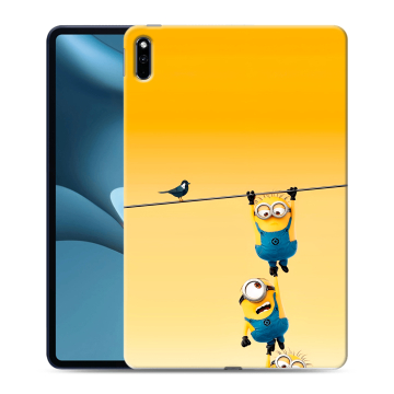 Силиконовый противоударный чехол на Huawei MatePad Pro 10.8 (2021) с принтом Миньоны
