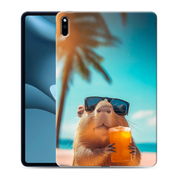 Силиконовый противоударный чехол на Huawei MatePad Pro 10.8 (2021) с принтом Капибара Силиконовый противоударный чехол на Huawei MatePad Pro 10.8 (2021) с принтом Капибара