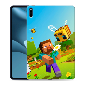 Силиконовый противоударный чехол на Huawei MatePad Pro 10.8 (2021) с принтом Майнкрафт Minecraft Силиконовый противоударный чехол на Huawei MatePad Pro 10.8 (2021) с принтом Майнкрафт Minecraft