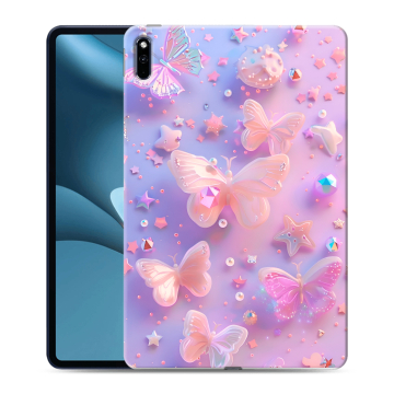 Силиконовый противоударный чехол на Huawei MatePad Pro 10.8 (2021) с принтом Бабочки Силиконовый противоударный чехол на Huawei MatePad Pro 10.8 (2021) с принтом Бабочки
