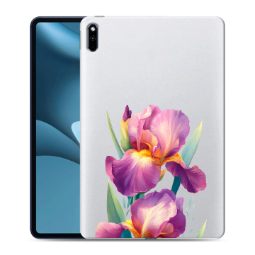 Силиконовый противоударный чехол на Huawei MatePad Pro 10.8 (2021) с принтом Цветы орхидеи