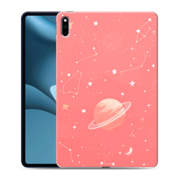 Силиконовый противоударный чехол на Huawei MatePad Pro 10.8 (2021) с принтом Розовый космос